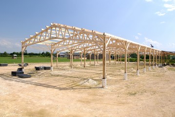 Charpente pour un hangar agricole